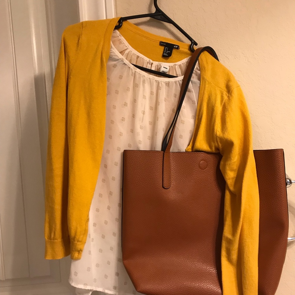 Mustard yellow cardigan